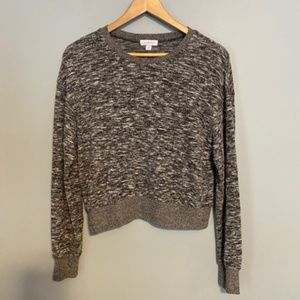 🎄COLSIE grey, black and white crop sweater